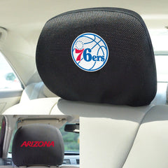 Philadelphia 76ers Embroidered Head Rest Cover Set - 2 Pieces - Philadelphia 76ers