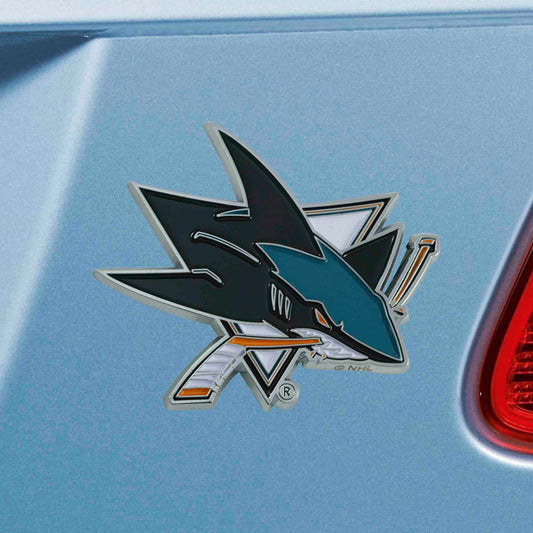 San Jose Sharks 3D Color Metal Emblem - San Jose Sharks