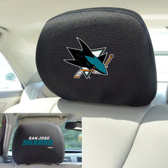 San Jose Sharks Embroidered Head Rest Cover Set - 2 Pieces - San Jose Sharks