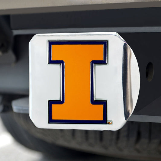 Illinois Illini Hitch Cover - 3D Color Emblem - Illinois