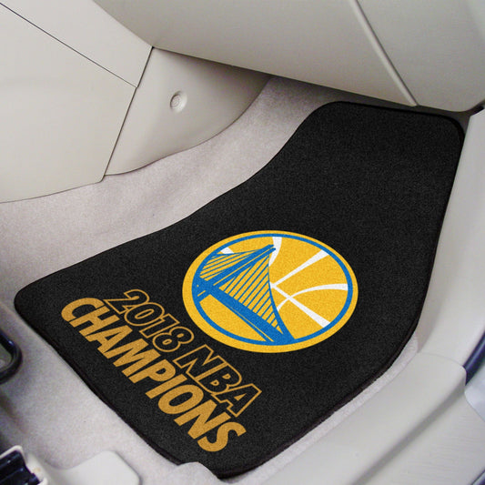 Golden State Warriors 2018 NBA Champions Front Carpet Car Mat Set - 2 Pieces - Golden State Warriors