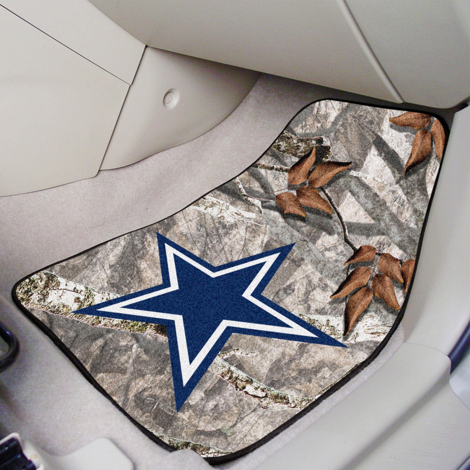 Dallas Cowboys Camo Front Carpet Car Mat Set - 2 Pieces - Dallas Cowboys