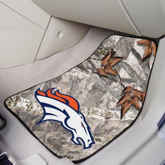 Denver Broncos Camo Front Carpet Car Mat Set - 2 Pieces - Denver Broncos