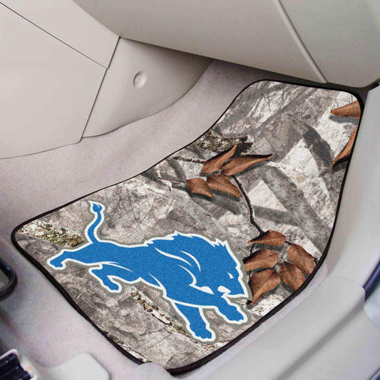 Detroit Lions Camo Front Carpet Car Mat Set - 2 Pieces - Detroit Lions