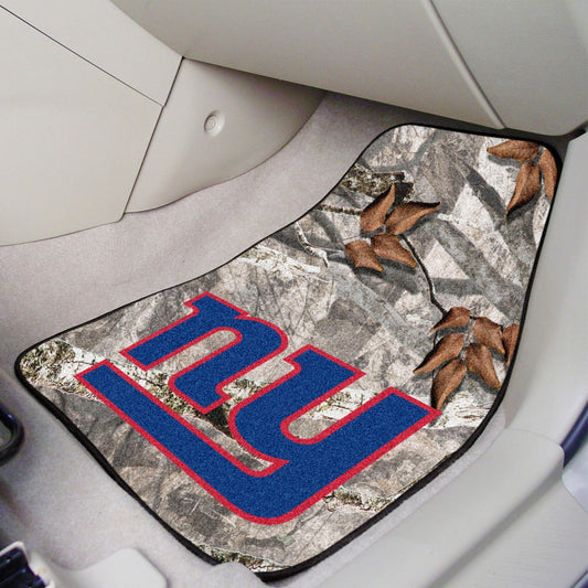 New York Giants Camo Front Carpet Car Mat Set - 2 Pieces - New York Giants