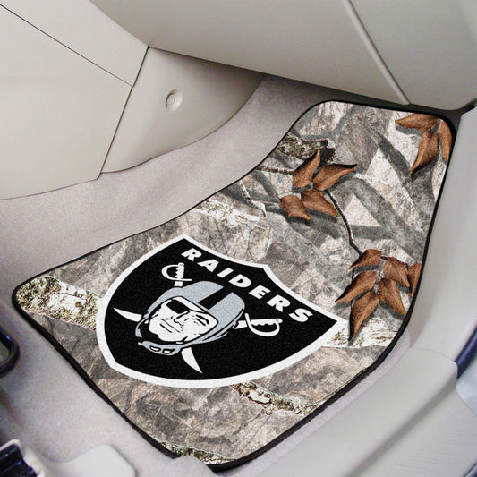 Las Vegas Raiders Camo Front Carpet Car Mat Set - 2 Pieces - Las Vegas Raiders