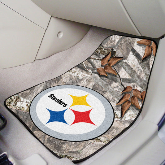 Pittsburgh Steelers Camo Front Carpet Car Mat Set - 2 Pieces - Pittsburgh Steelers