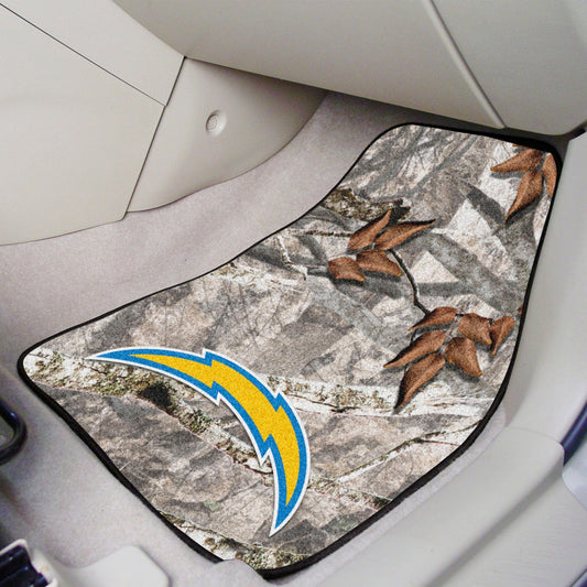 Los Angeles Chargers Camo Front Carpet Car Mat Set - 2 Pieces - Los Angeles Chargers