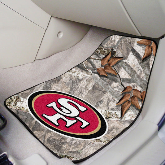 San Francisco 49ers Camo Front Carpet Car Mat Set - 2 Pieces - San Francisco 49ers