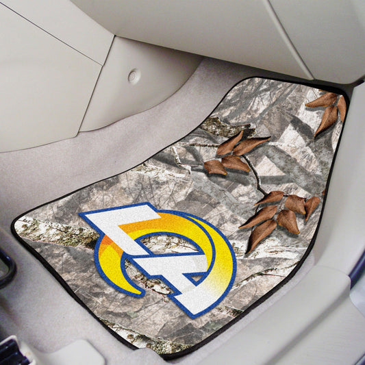 Los Angeles Rams Camo Front Carpet Car Mat Set - 2 Pieces - Los Angeles Rams
