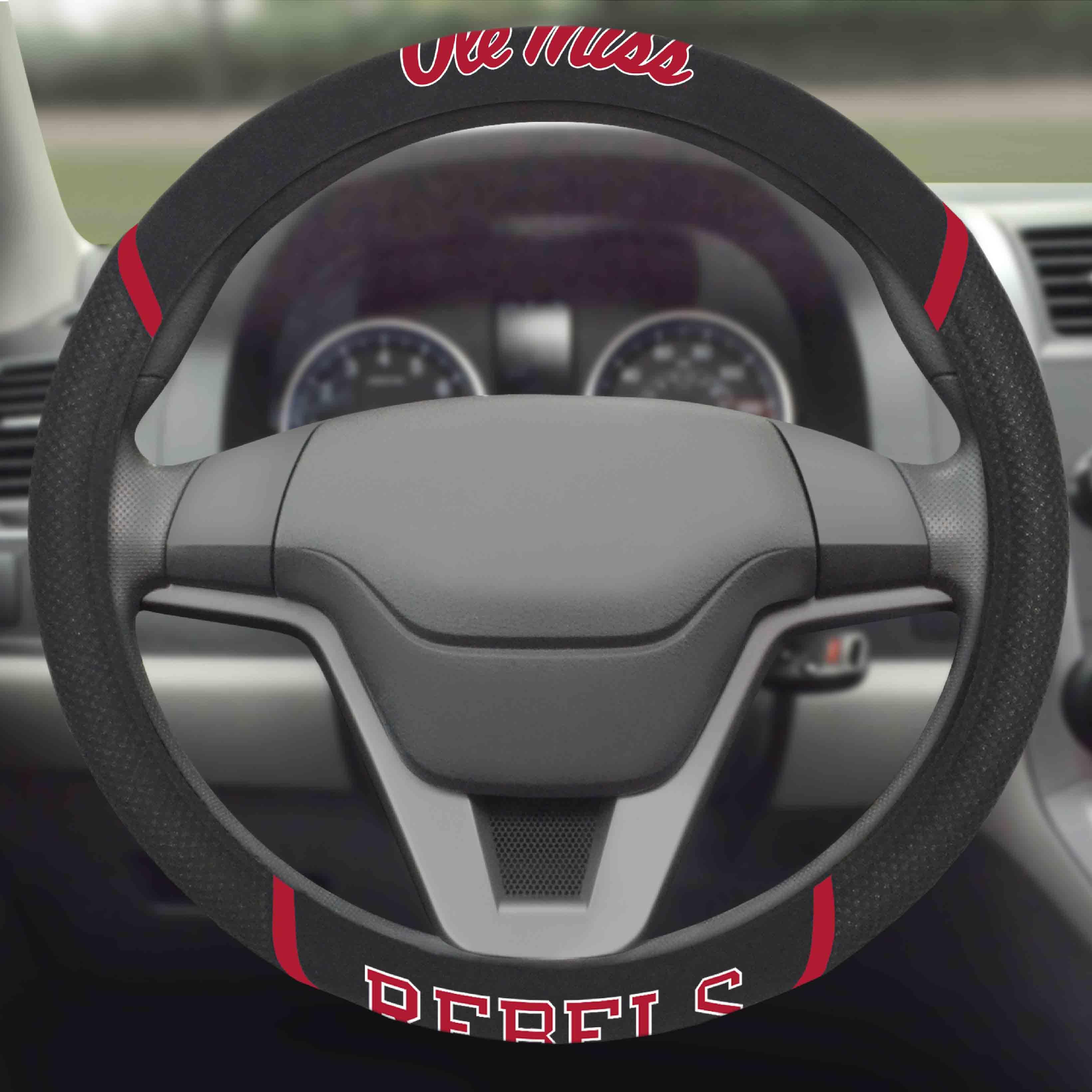 Ole Miss Rebels Embroidered Steering Wheel Cover - Ole Miss