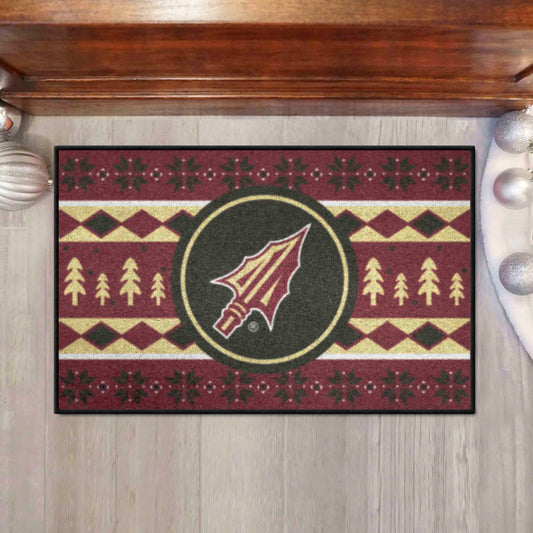 Florida State Seminoles Holiday Sweater Starter Mat Accent Rug - 19in. x 30in. - Florida State