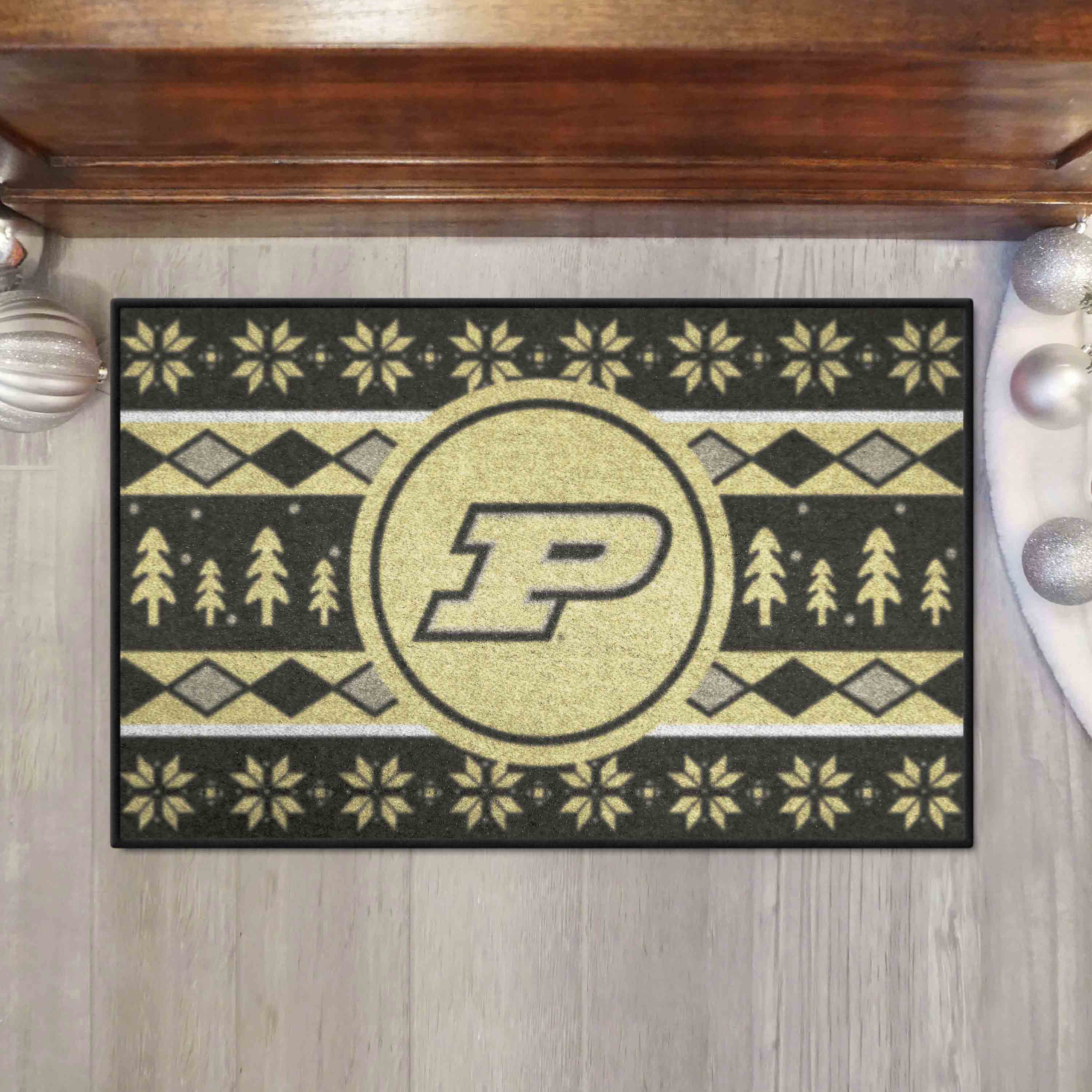 Purdue Boilermakers Holiday Sweater Starter Mat Accent Rug - 19in. x 30in. - Purdue