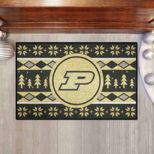 Purdue Boilermakers Holiday Sweater Starter Mat Accent Rug - 19in. x 30in. - Purdue