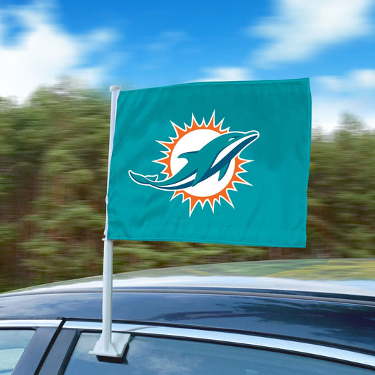 Miami Dolphins Car Flag Large 1pc 11" x 14" - Miami Dolphins