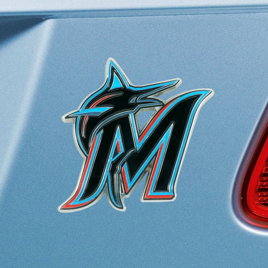Miami Marlins 3D Color Metal Emblem - Miami Marlins
