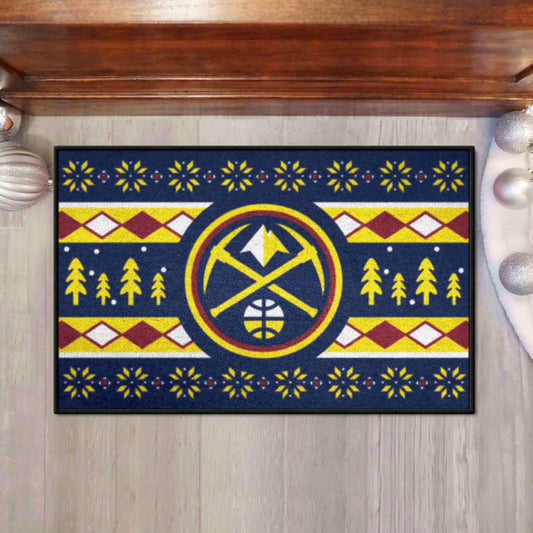 Denver Nuggets Holiday Sweater Starter Mat Accent Rug - 19in. x 30in. - Denver Nuggets
