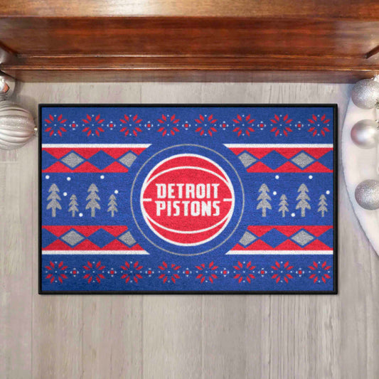 Detroit Pistons Holiday Sweater Starter Mat Accent Rug - 19in. x 30in. - Detroit Pistons