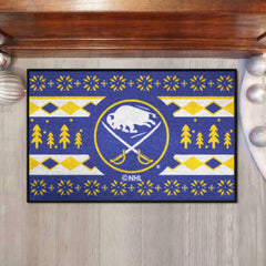 Buffalo Sabres Holiday Sweater Starter Mat Accent Rug - 19in. x 30in. - Buffalo Sabres