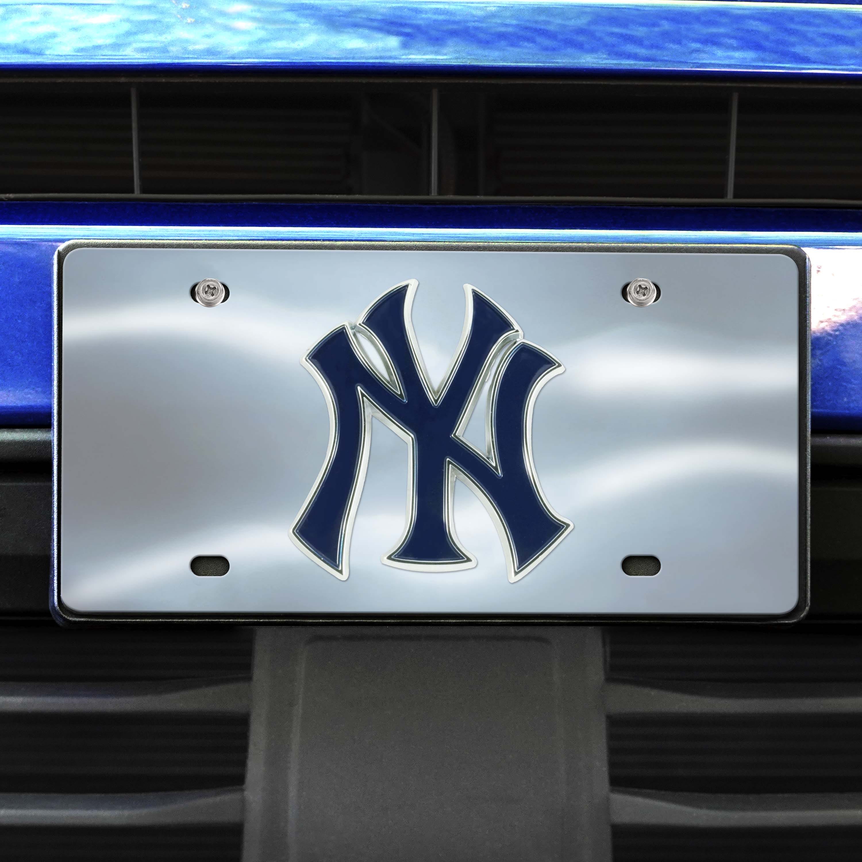 New York Yankees 3D Stainless Steel License Plate - New York Yankees
