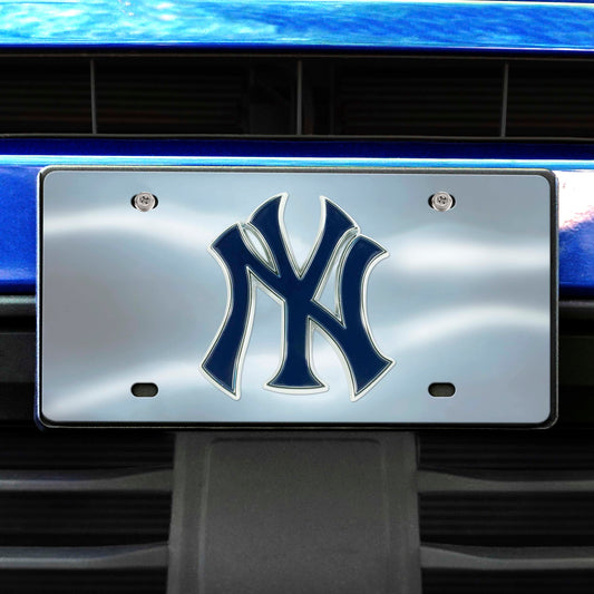 New York Yankees 3D Stainless Steel License Plate - New York Yankees