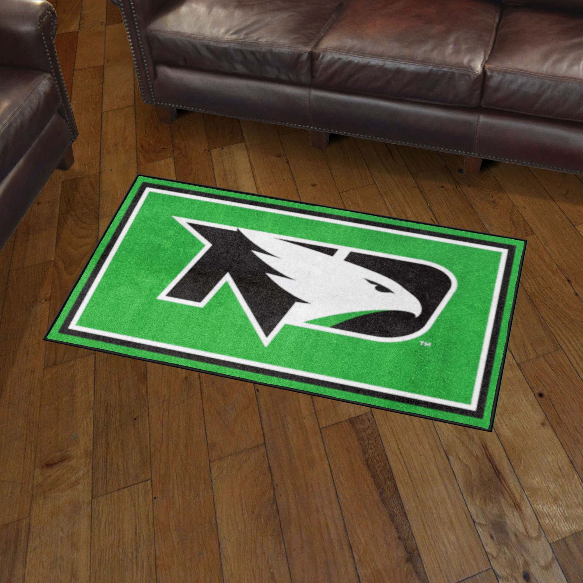 North Dakota Fighting Hawks 3ft. x 5ft. Plush Area Rug - North Dakota
