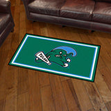 Tulane Green Wave 3ft. x 5ft. Plush Area Rug - Tulane