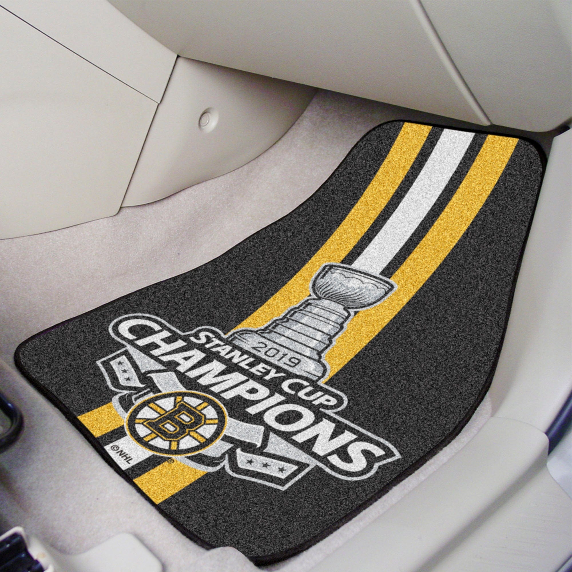 Pittsburgh Penguins Front Carpet Car Mat Set - 2 Pieces, 2018 NHL Stanley Cup Champions - Pittsburgh Penguins