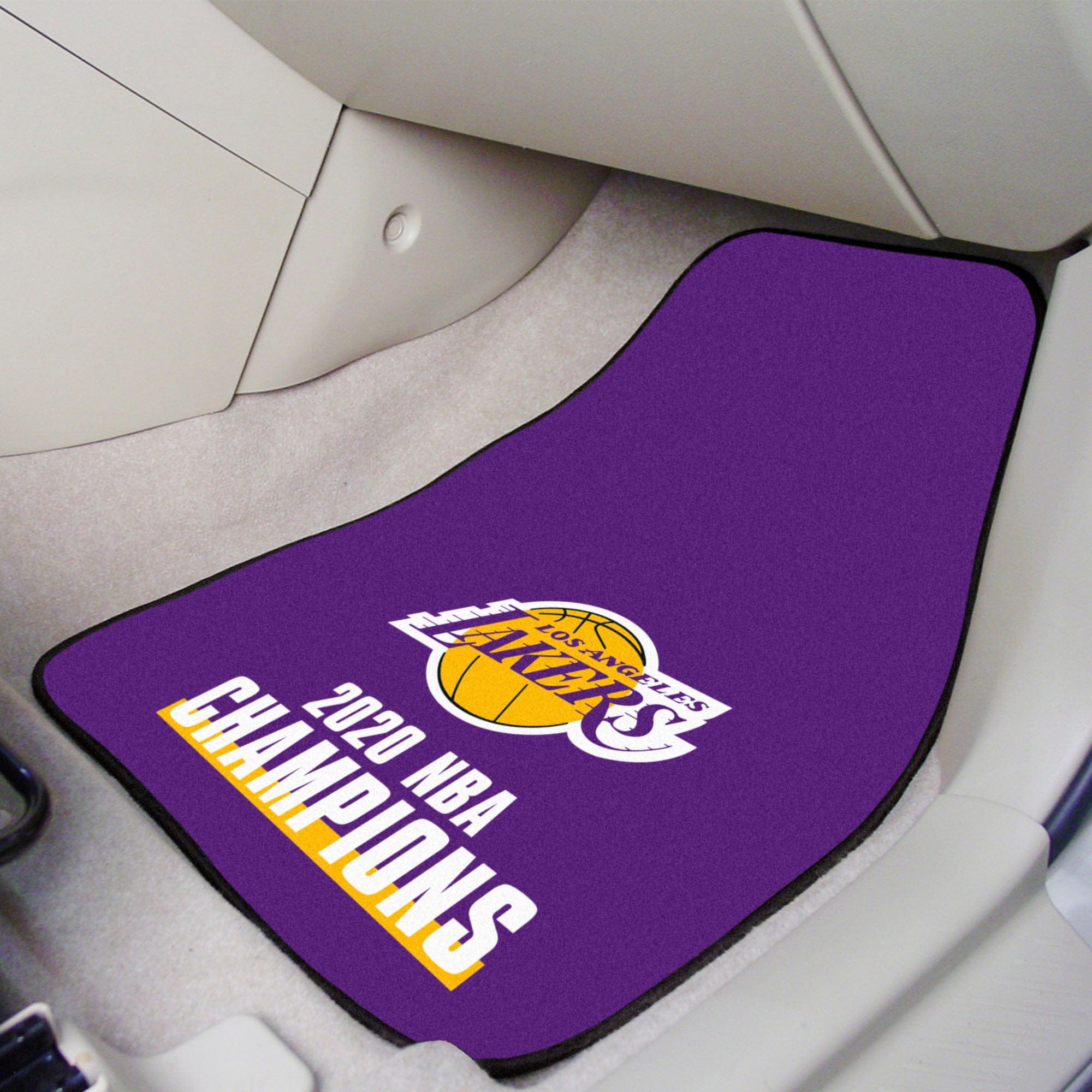 Los Angeles Lakers 2020 NBA Champions Front Carpet Car Mat Set - 2 Pieces - Los Angeles Lakers