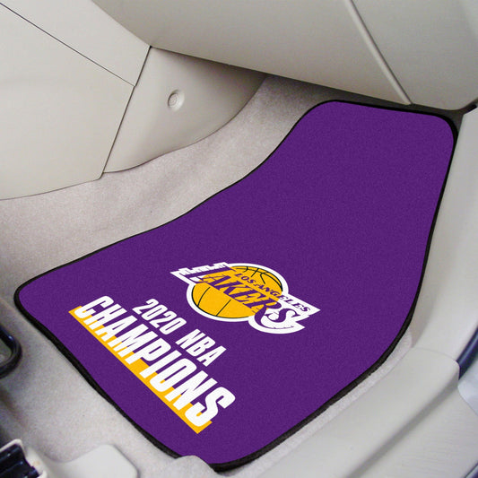 Los Angeles Lakers 2020 NBA Champions Front Carpet Car Mat Set - 2 Pieces - Los Angeles Lakers