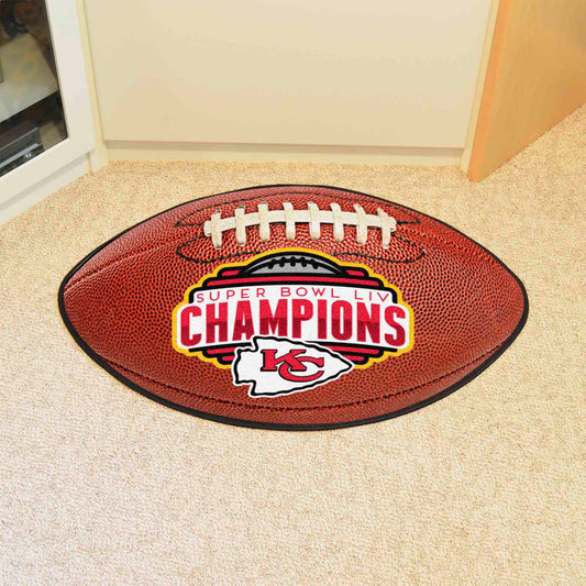 Kansas City Chiefs Football Rug - 20.5in. x 32.5in., 2020 Super Bowl LIV Champions - Kansas City Chiefs