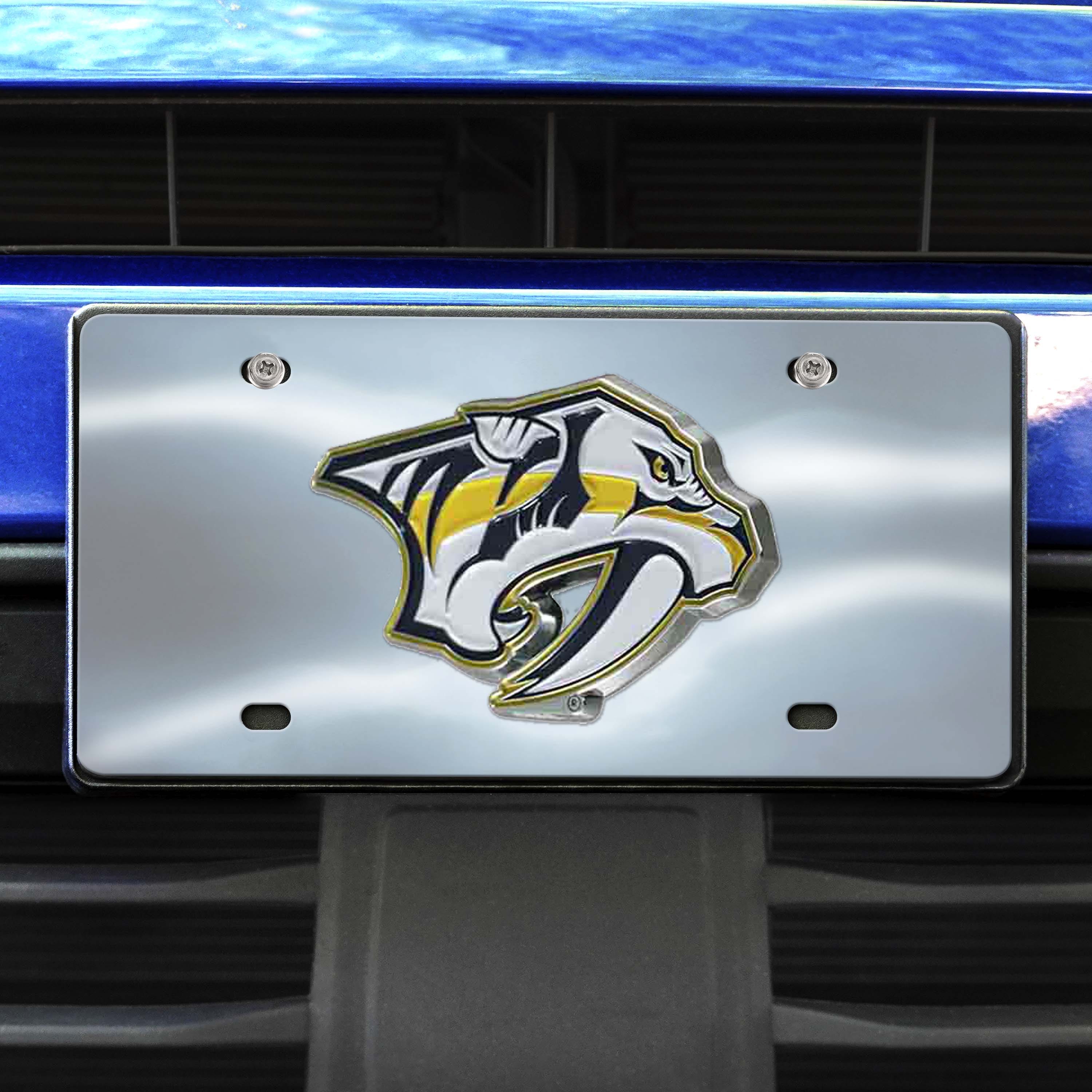 Nashville Predators 3D Stainless Steel License Plate - Nashville Predators