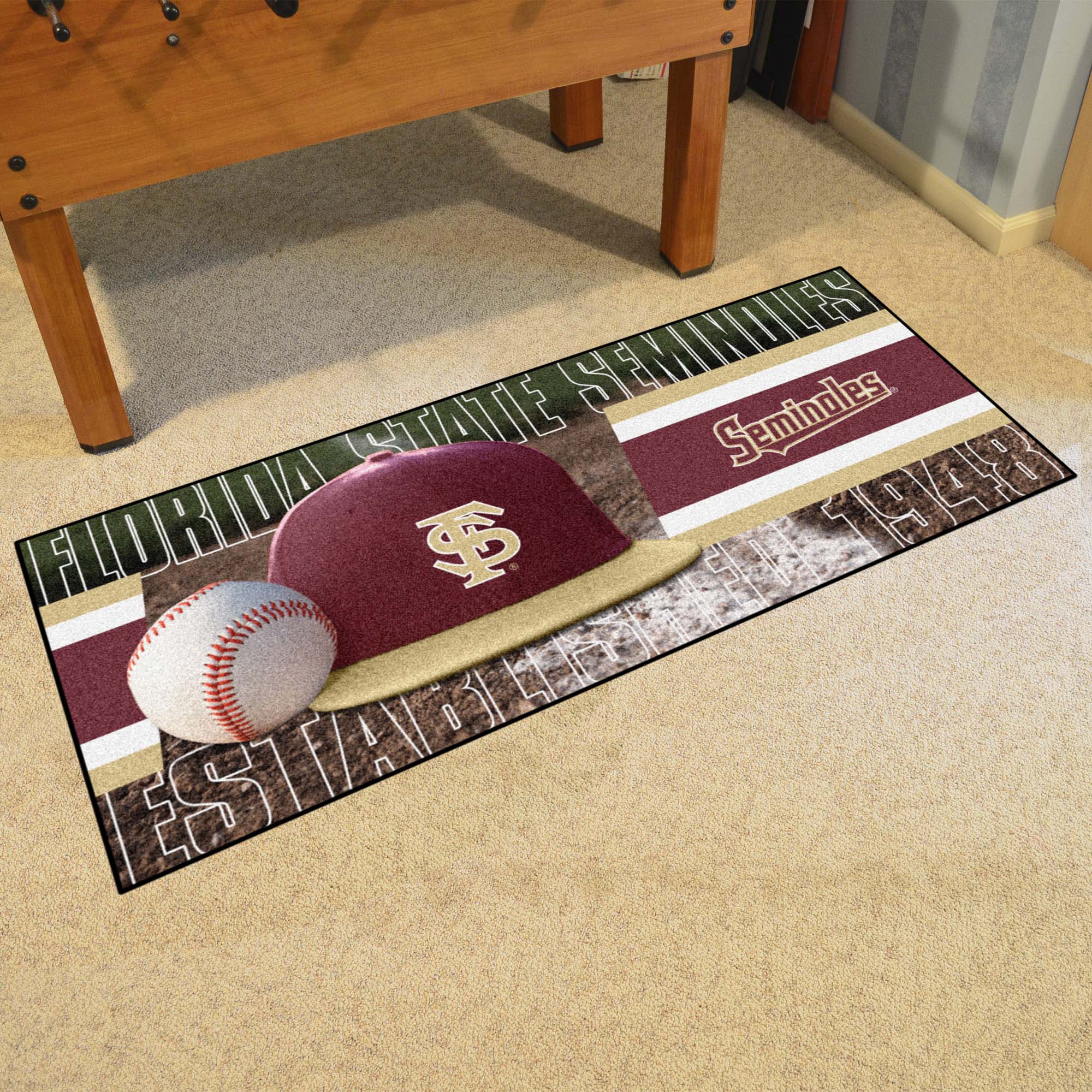 Florida State Seminoles Baseball Runner Rug - 30in. x 72in. - Florida State
