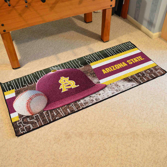 Arizona State Sun Devils Baseball Runner Rug - 30in. x 72in. - Arizona State