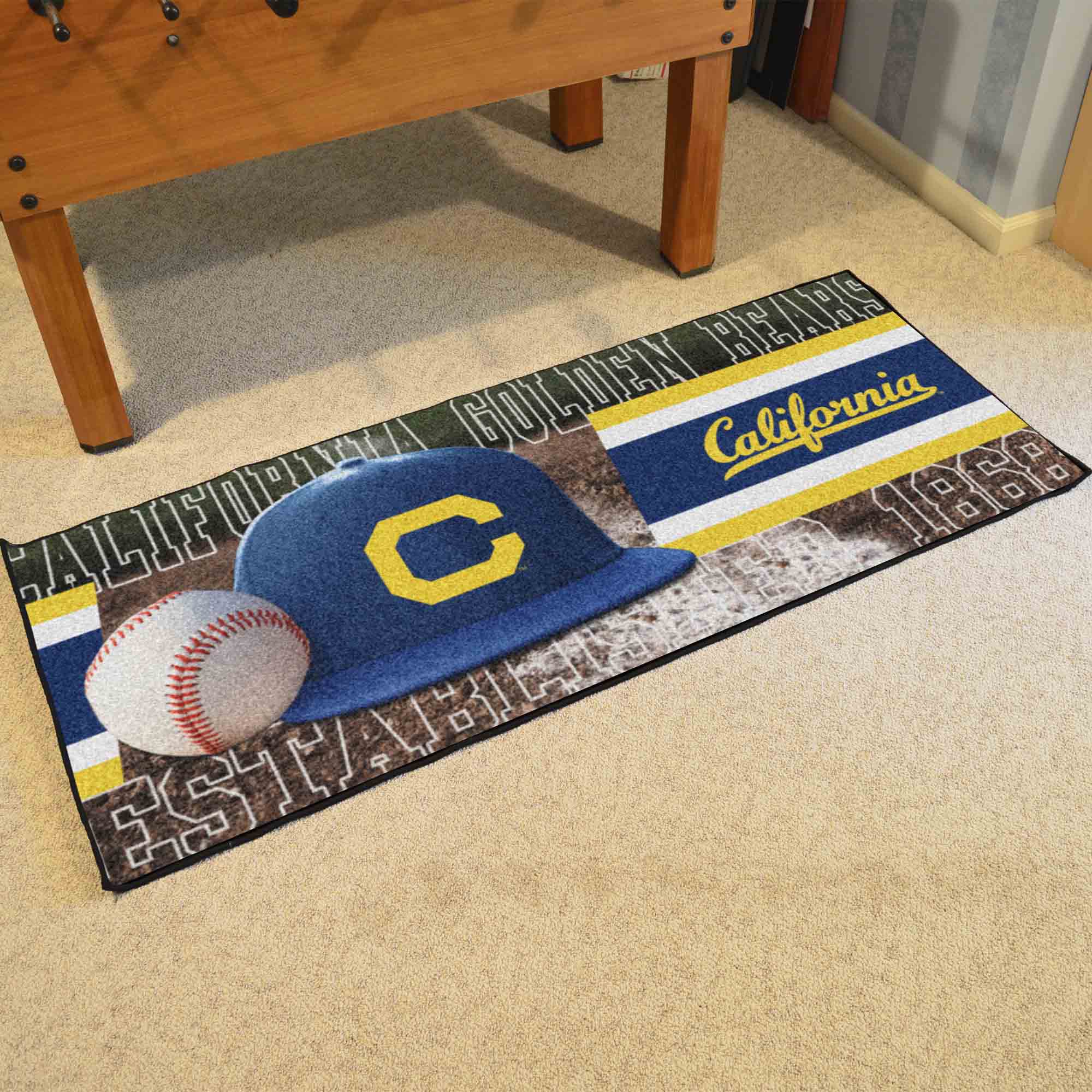Cal Golden Bears Baseball Runner Rug - 30in. x 72in. - Cal