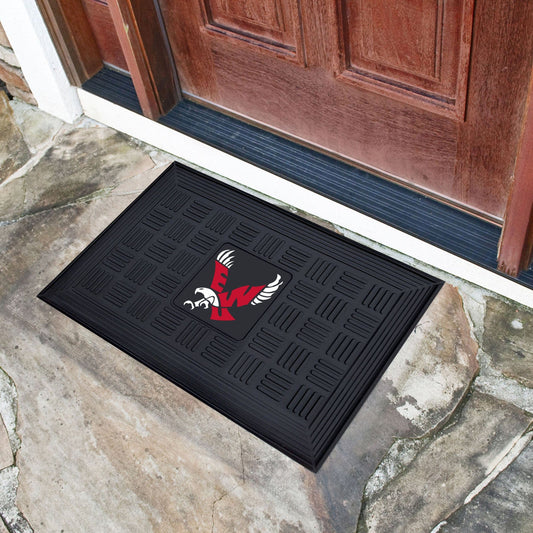 Eastern Washington Eagles Heavy Duty Vinyl Medallion Door Mat - 19.5in. x 31in. - Eastern Washington