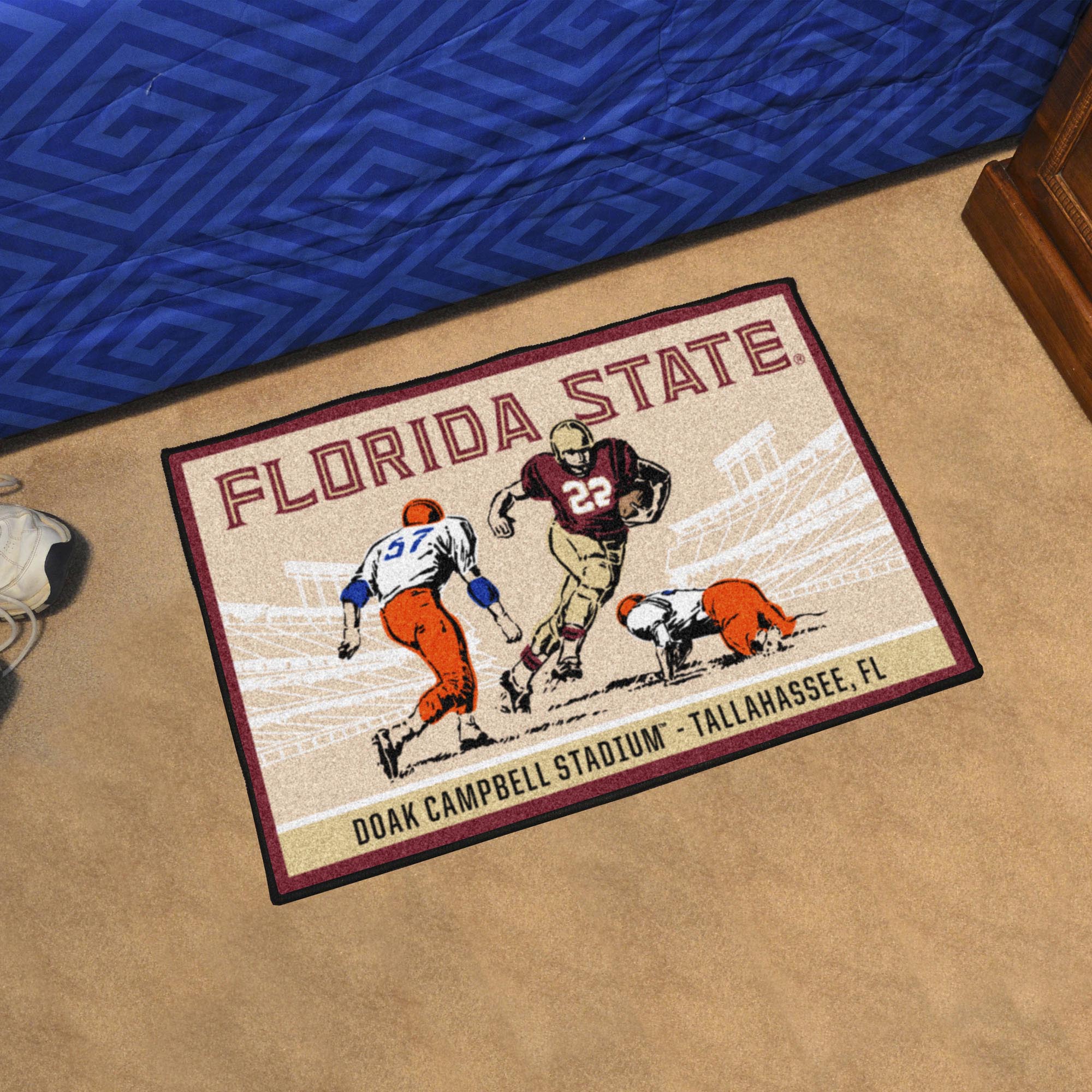 Florida State Seminoles Starter Mat Accent Rug - 19in. x 30in. Ticket Stub Starter Mat - Florida State