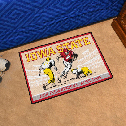 Iowa State Cyclones Starter Mat Accent Rug - 19in. x 30in. Ticket Stub Starter Mat - Iowa State