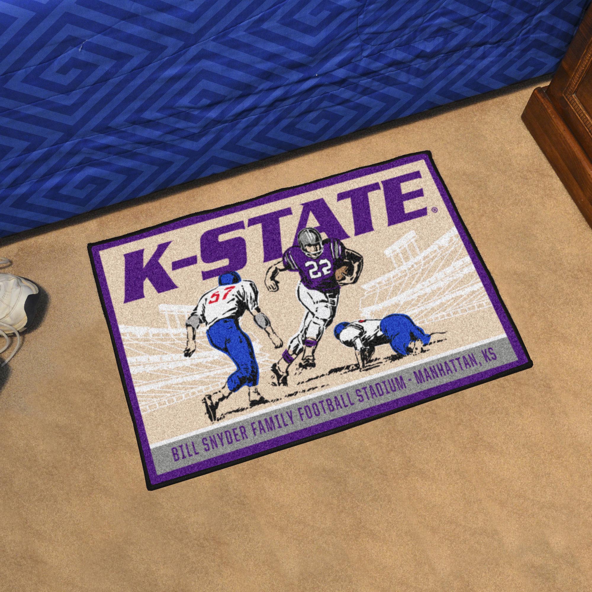 Kansas State Wildcats Starter Mat Accent Rug - 19in. x 30in. Ticket Stub Starter Mat - Kansas State