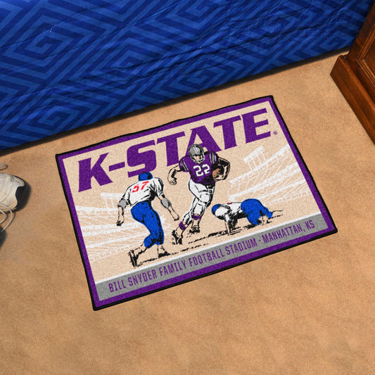 Kansas State Wildcats Starter Mat Accent Rug - 19in. x 30in. Ticket Stub Starter Mat - Kansas State