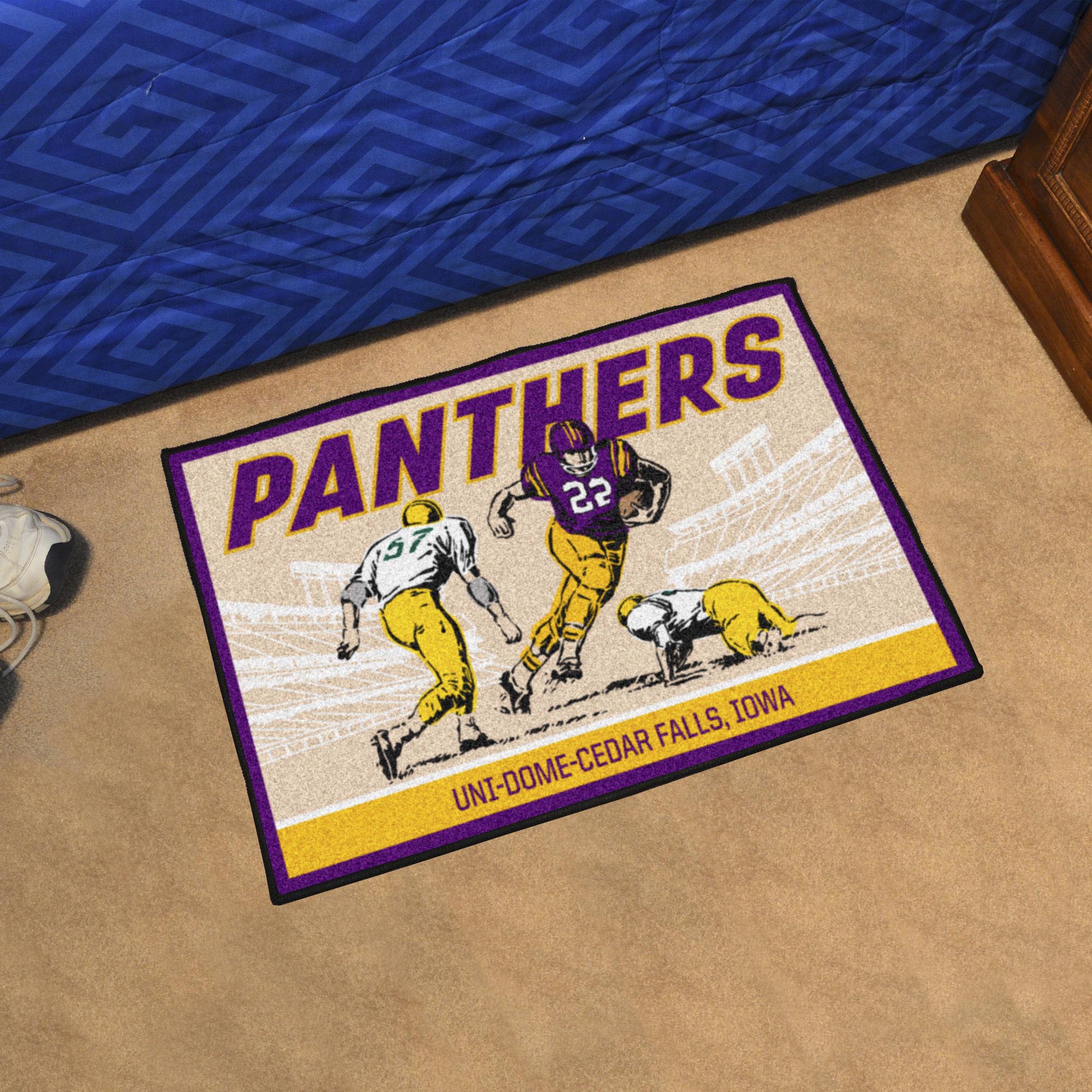 Northern Iowa Panthers Starter Mat Accent Rug - 19in. x 30in. Ticket Stub Starter Mat - Northern Iowa