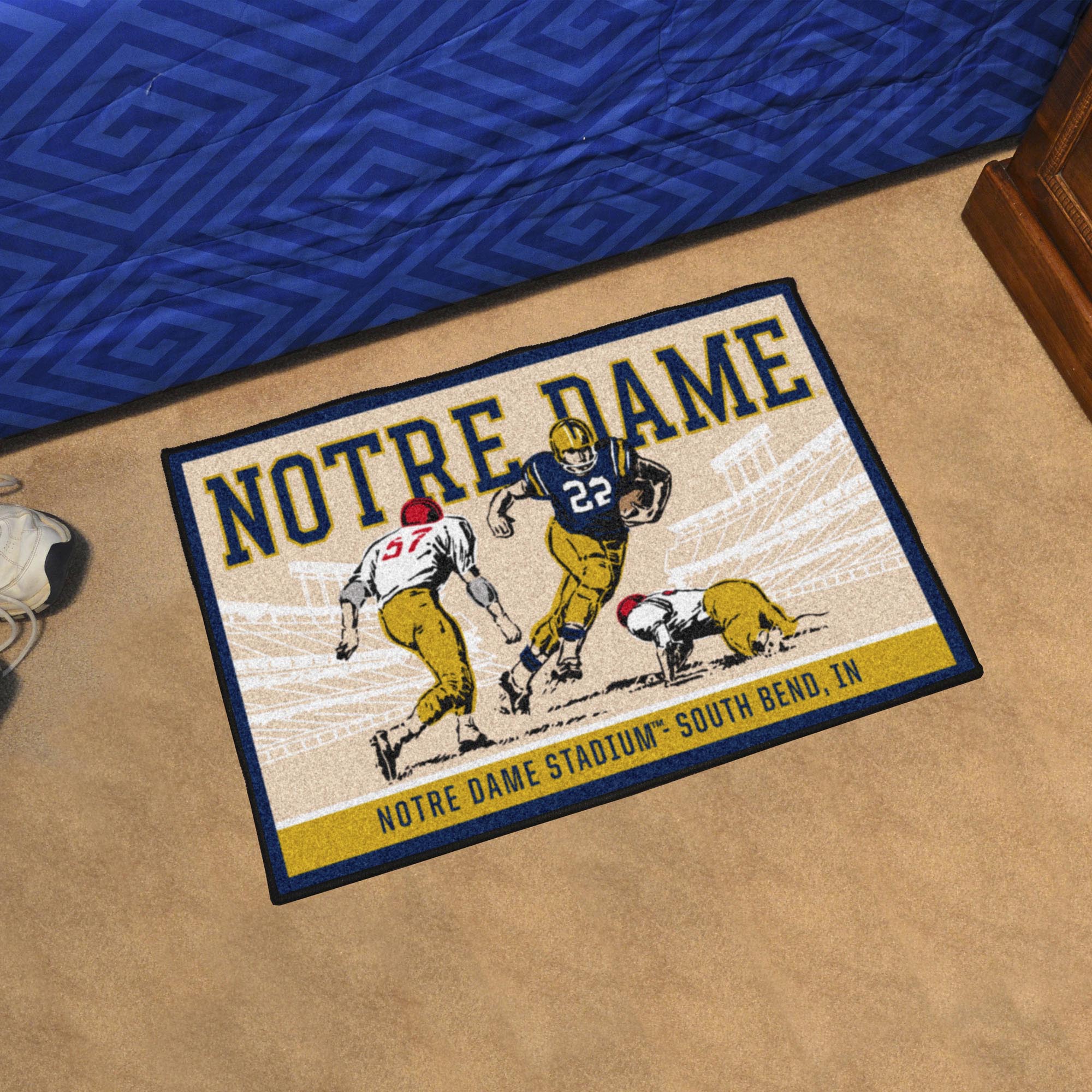 Notre Dame Fighting Irish Starter Mat Accent Rug - 19in. x 30in. Ticket Stub Starter Mat - Notre Dame