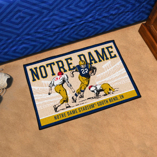 Notre Dame Fighting Irish Starter Mat Accent Rug - 19in. x 30in. Ticket Stub Starter Mat - Notre Dame