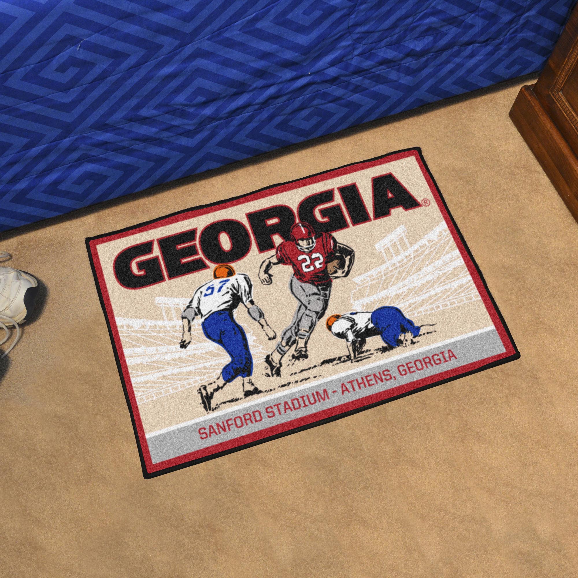 Georgia Bulldogs Starter Mat Accent Rug - 19in. x 30in. Ticket Stub Starter Mat - Georgia