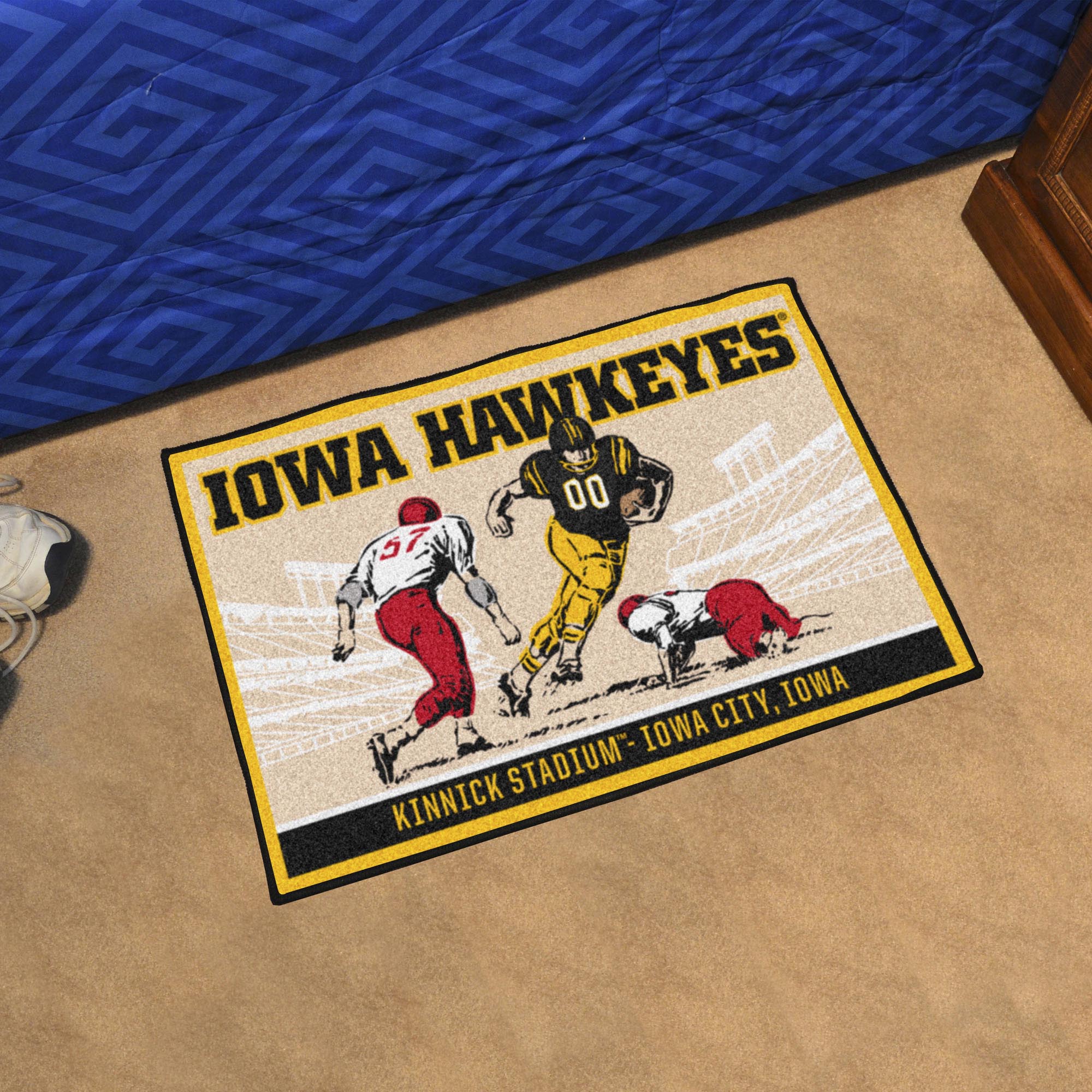 Iowa Hawkeyes Starter Mat Accent Rug - 19in. x 30in. Ticket Stub Starter Mat - Iowa