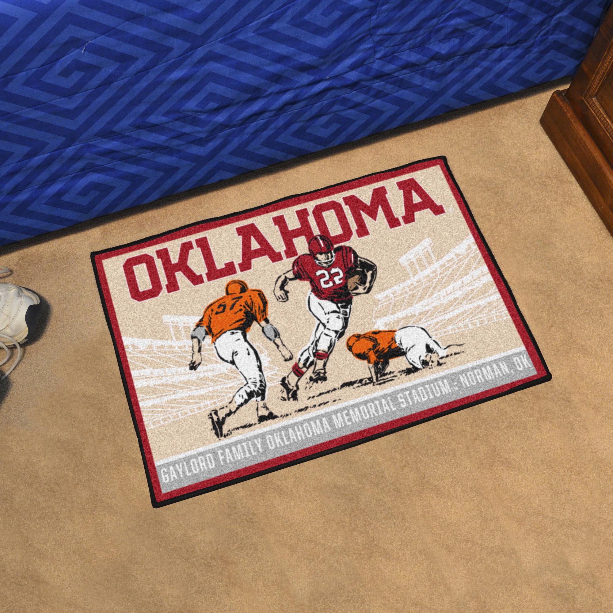 Oklahoma Sooners Starter Mat Accent Rug - 19in. x 30in. Ticket Stub Starter Mat - Oklahoma
