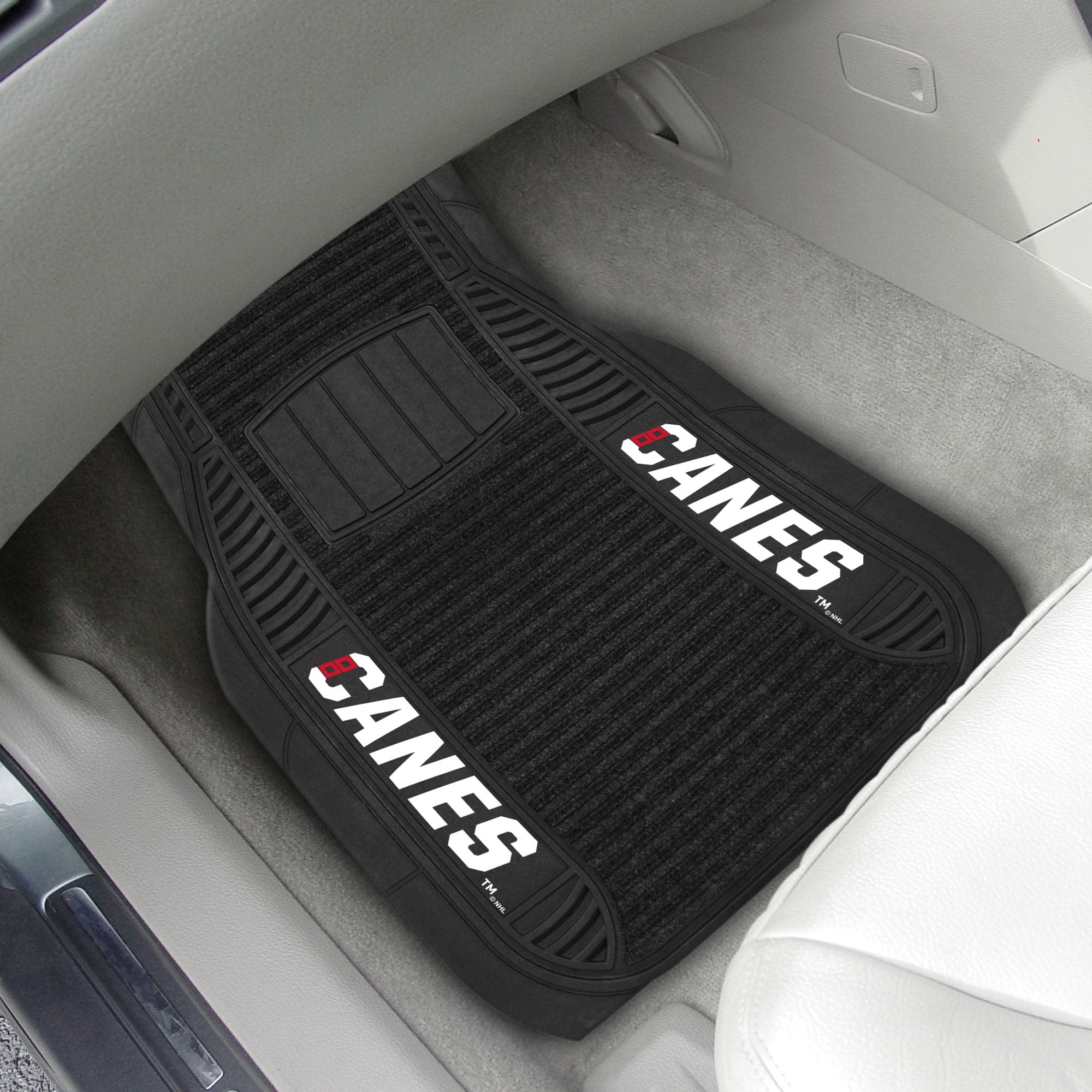 Carolina Hurricanes 2 Piece Deluxe Car Mat Set - Carolina Hurricanes