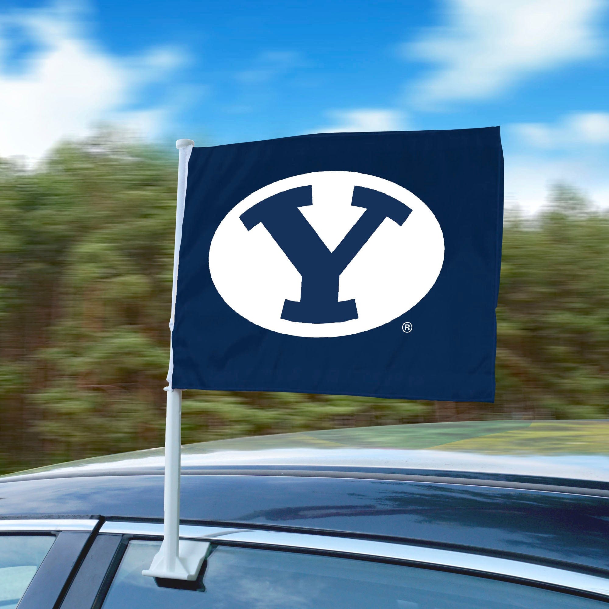 BYU Cougars Car Flag Large 1pc 11" x 14" - BYU