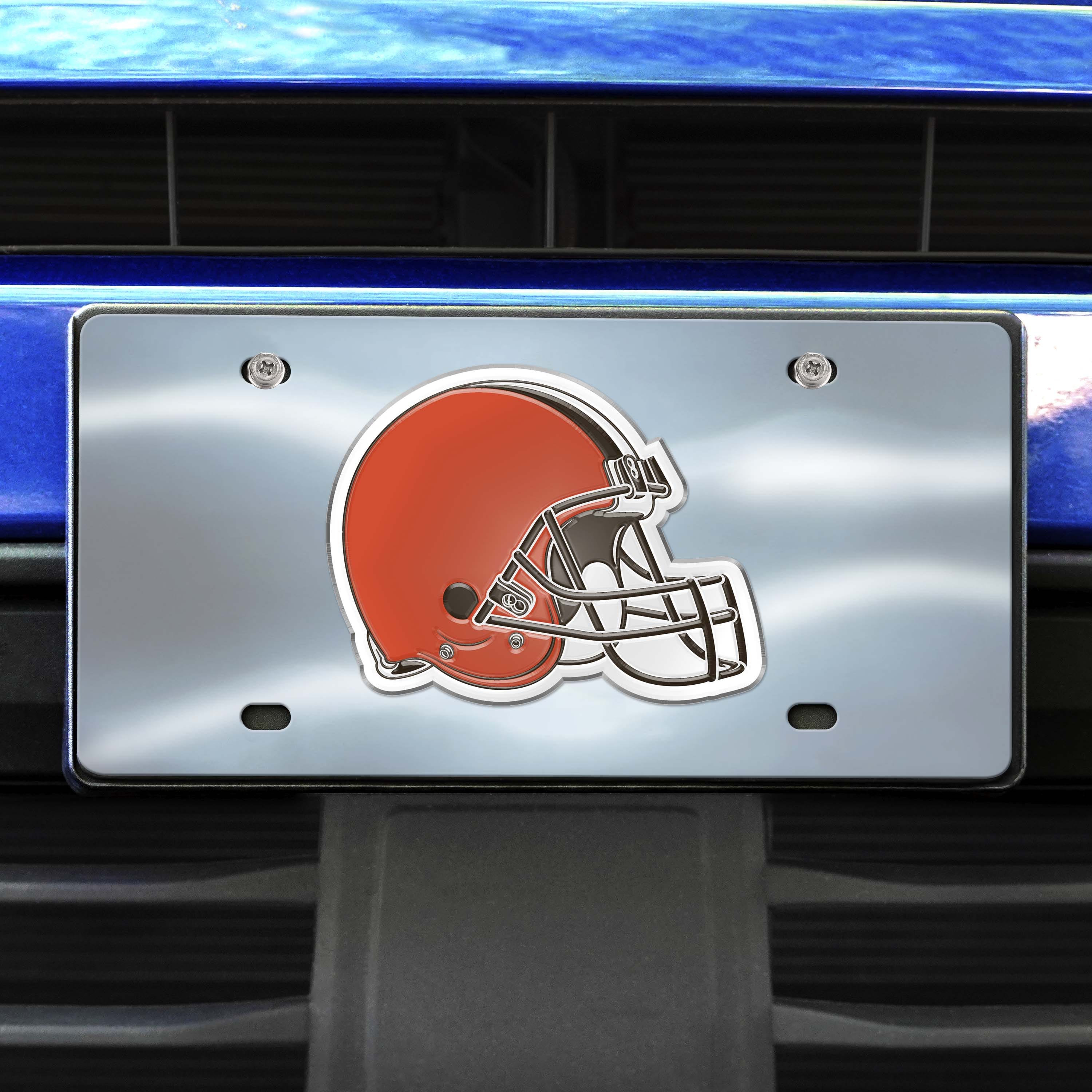 Cleveland Browns 3D Stainless Steel License Plate - Cleveland Browns