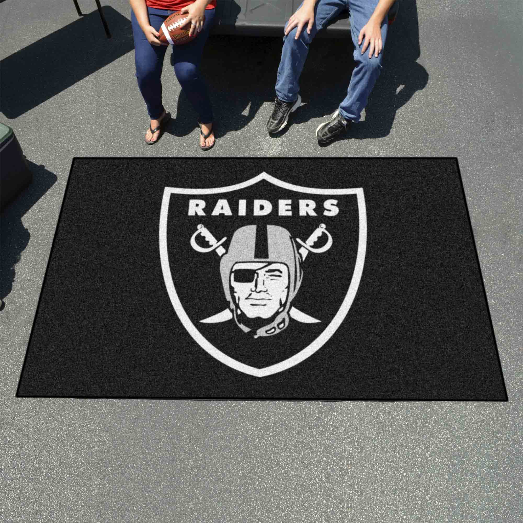 Las Vegas Raiders Ulti-Mat Rug - 5ft. x 8ft. - Las Vegas Raiders